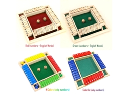 Juego De Mesa De Madera Con 10 Números, Caras Y Cuatro Dados Para Disfrutar En Familia, Con Adultos, En Fiestas O Como Entretenimiento De Mesa.