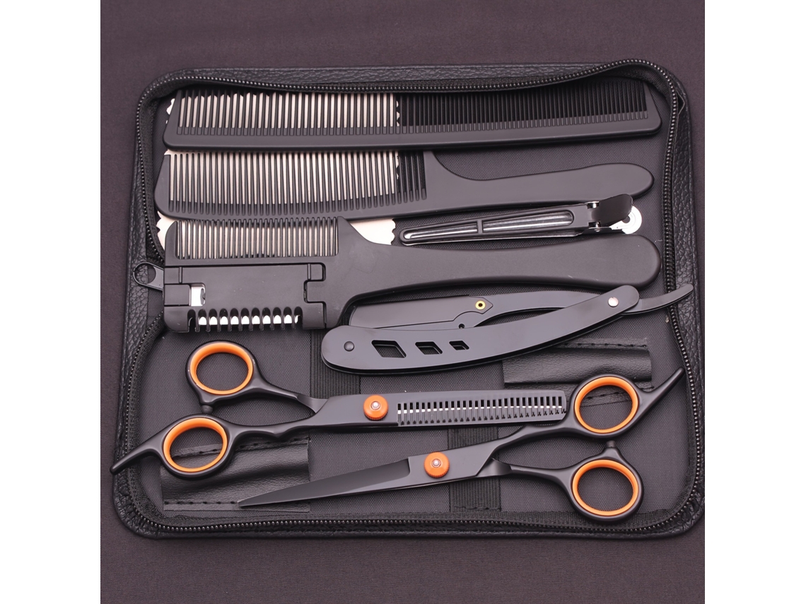 Kit De Tijeras De Peluquería De 9 Piezas Digitallab Naranja