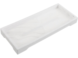 Bandeja De Baño Antideslizante De Silicona En Color Blanco, Con Diseño De Cuatro Piezas, Adecuada Para Perfumes Y Otros Artículos.