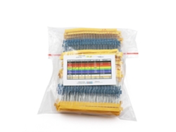 Kit De 2600 Resistencias De Película Metálica, 130 Valores, 1/4 W, 1 % De Tolerancia, De 1 Ohm A 3 M Ohm Para Proyectos Electrónicos.