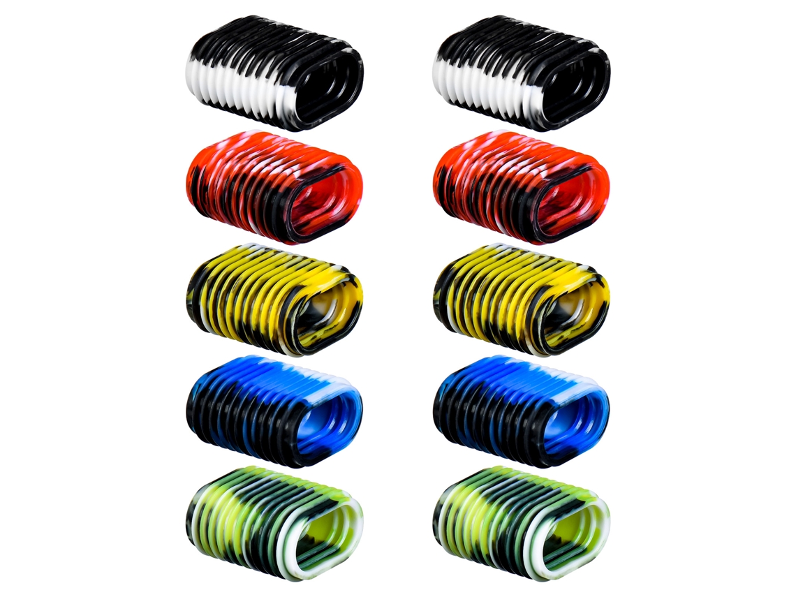 10 Fundas De Silicona Antivuelco Para Mango De Carrete De Pesca (baitcaster)