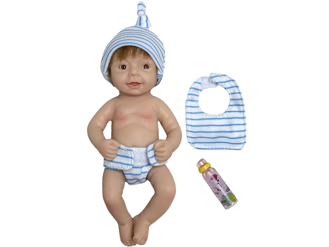 Muñeco Bebé Reborn Mini De Silicona De 15 Cm Con Ojos Abiertos, Juguete De Regalo Para Niños.