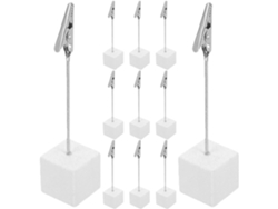 30 Soportes Clips Madera Forma Fotos Tarjetas Resistentes Escritorio Cubo Mesa