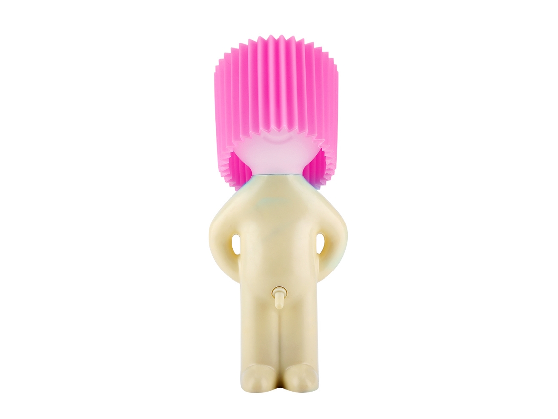 JILLIOPER Luz Nocturna LED Chico Tímido, Lámpara de Escritorio ABS con Pantalla de Acrílico, Decoración para Habitación (Rosa)