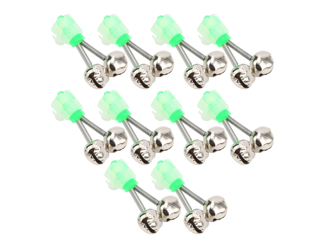 10 Alarmas De Picada Con Campana Espiral Doble Para Caña De Pesca De Carpa, Accesorio Nocturno Con Clips.