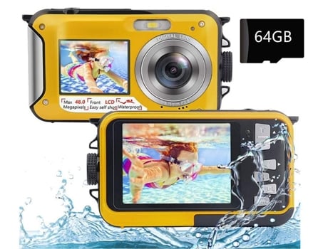 Cámara Digital SEMD W-Xj-006 A Prueba de Agua (128 GB - Full HD 2.7K - 48Mp 16X)