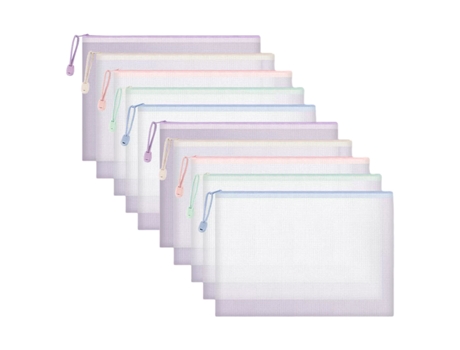Bolsa De Archivo Con Cremallera De Malla, Bolsa De Archivo De Plástico Resistente Al Agua Para Organizar Útiles Escolares Y De Oficina, Estilo1 ZMD...