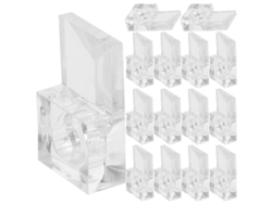 Rebe 20 juegos de clips para kit de colgado de espejos en pared Soporte para espejo sin marco 2.10x1.20x0.60cm Transparente