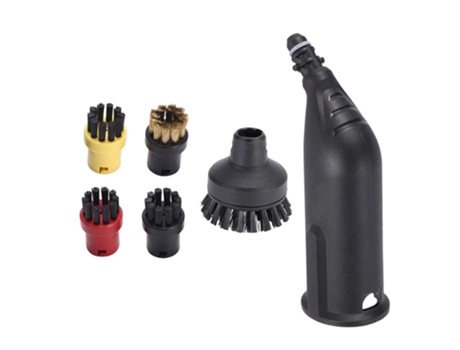 Cepillo redondo para Limpiador de vapor Karcher, boquilla de chorro completa, serie Sc negra, cepillo redondo al vacío para limpieza del hogar