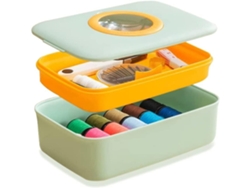 Kit de costura portátil con 25 piezas, tijeras y material de viaje