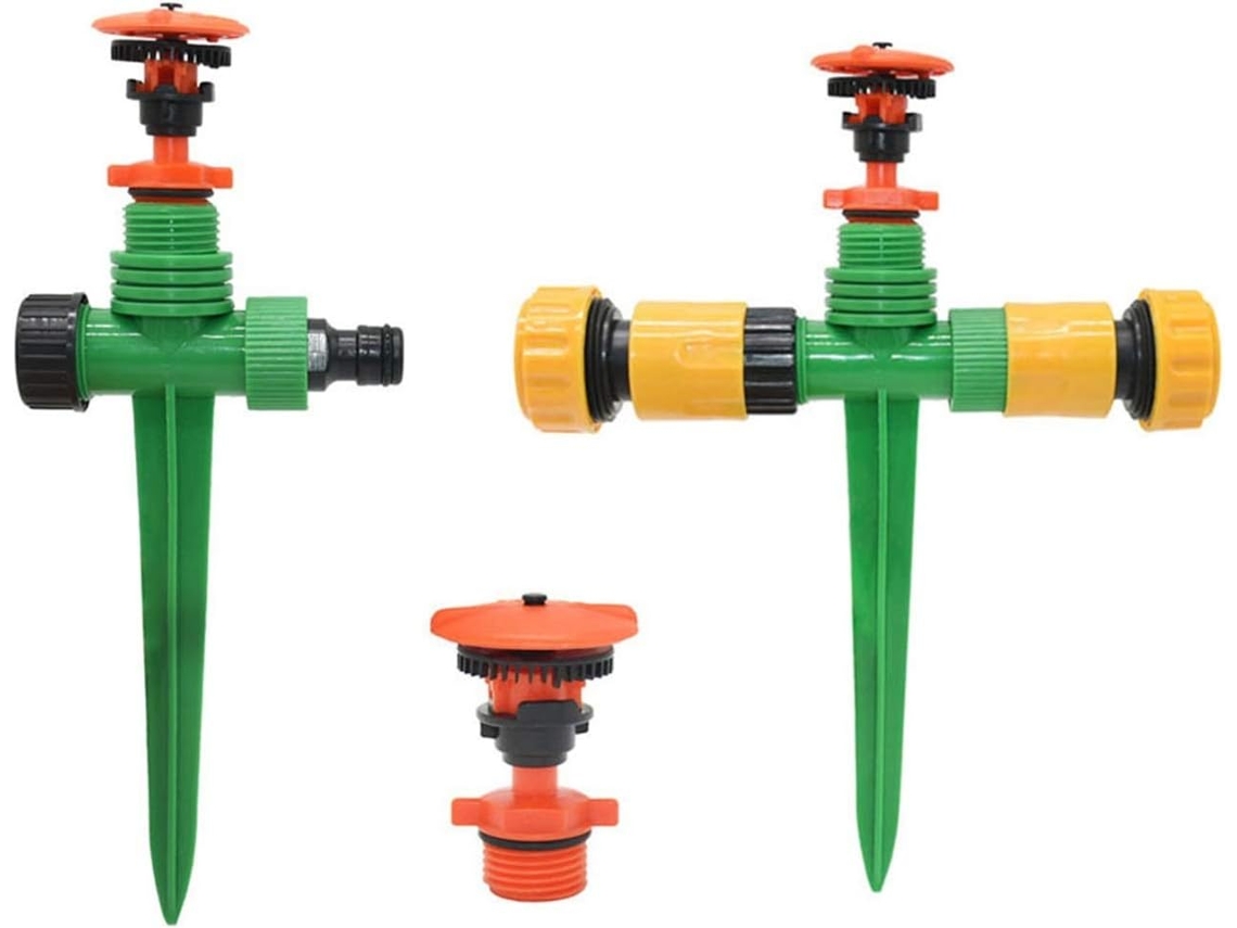 Aspersor Rotatorio De Jardín 1/2 Pulgada Para Riego Césped Con