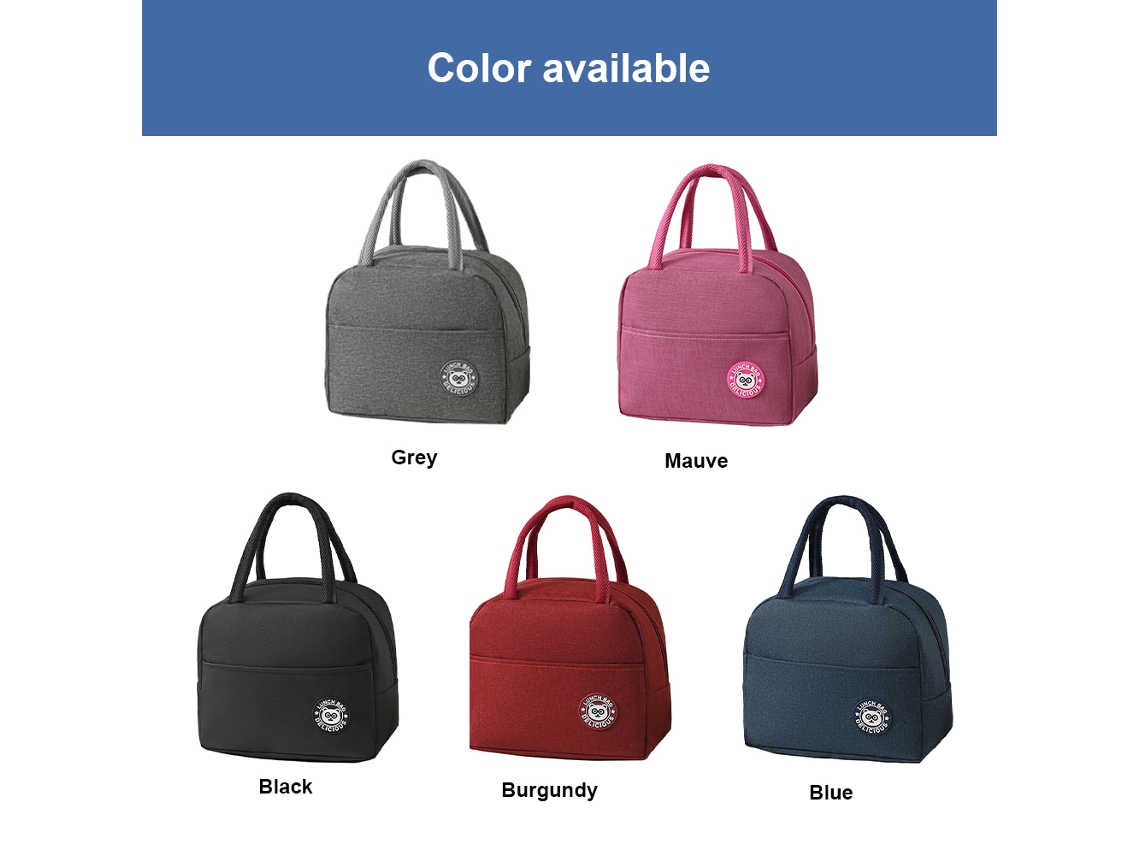 Bolsa De Almuerzo Grande, Bonita Y Reutilizable Con Aislamiento Térmico Para El Trabajo, La Escuela, El Camping, Para Mujeres, Hombres Y Adolescentes.