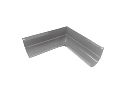 RENOPLAST R50 Ángulo para canalón de aluminio Ángulo interior 90 Gris Canalón para lluvia Canal para tejado Drenaje