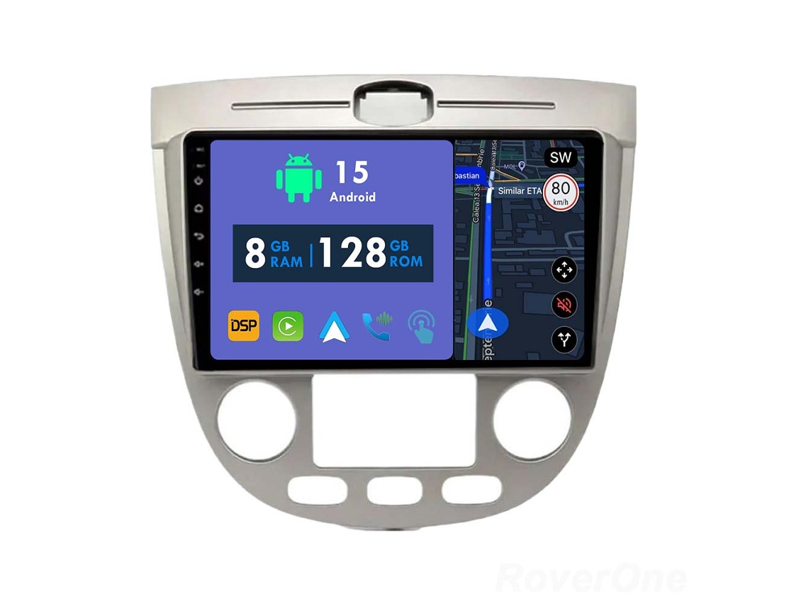 Coche Radio Android Auto Autoradio 8GB RAM 128G ROM CarPlay Navegación GPS RoverOne para Chevrolet Lacetti J200 Buick Excelle Hrv 2004-2013