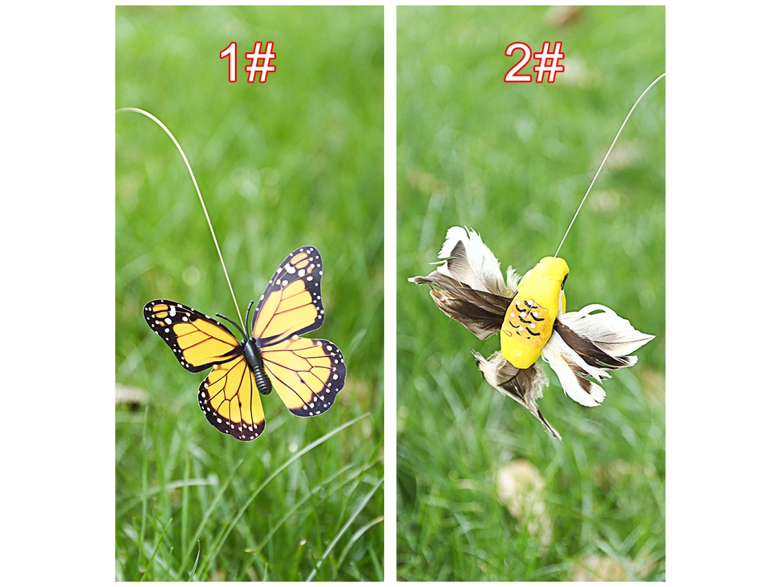Mariposa Y Colibrí Danzantes Bajo El Sol, Decoración Para Jardín Y Patio Trasero Con Alas Reales.