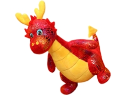 Mascota China De Peluche De Dragón Rojo, Regalo Decorativo Para La Familia.