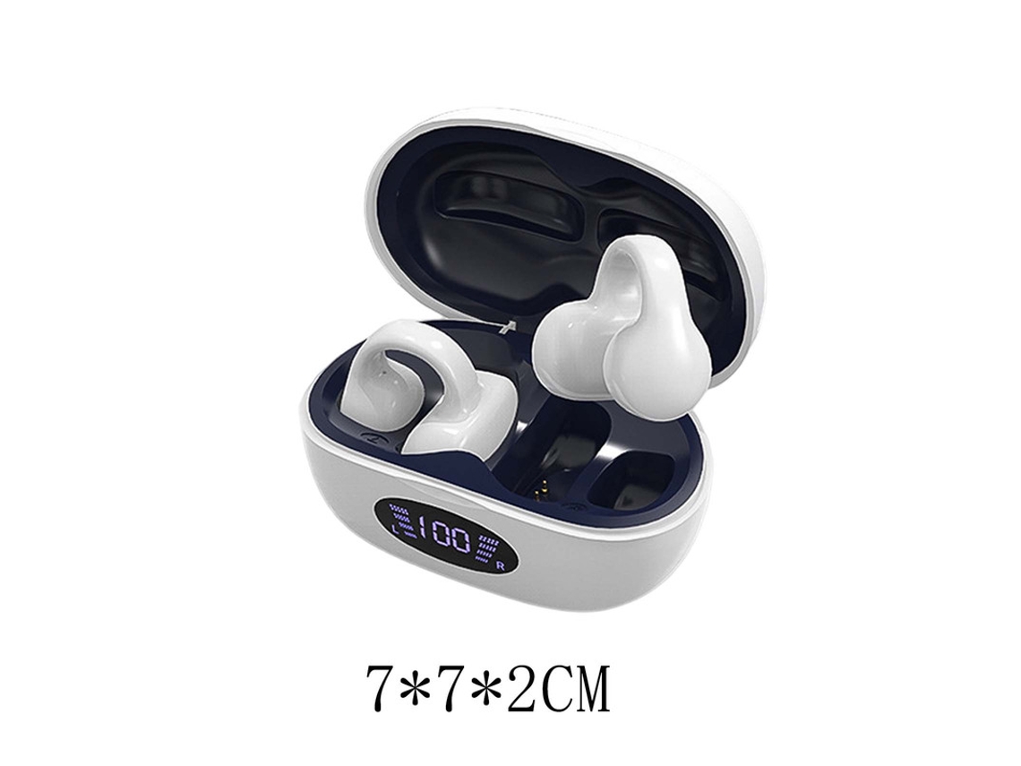 Auriculares Inalámbricos Pinza La Oreja Inalámbrica Bone Conduction YIZHOOD Bluetooth Blanco