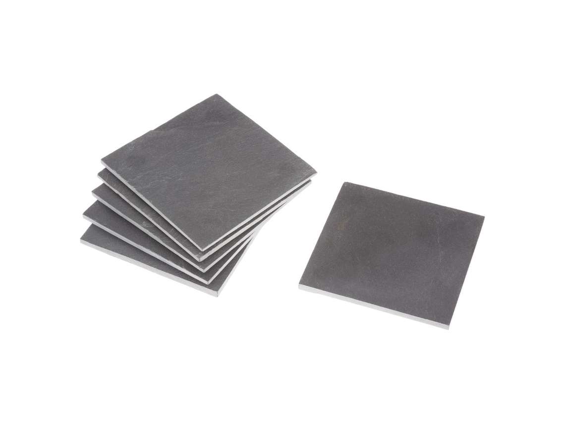 Lote de 6 posavasos de pizarra 10x10 - SG SECRET DE GOURMET