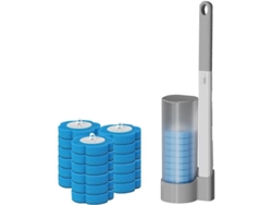 Kit De Escoba Desechable Para Baño Con Soporte Y 24 Cabezales De Repuesto.