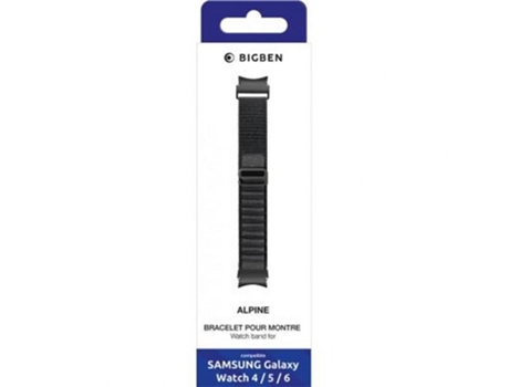 BIGBEN CONNECTED Correa para Galaxy Watch 4/4 Classic/5/5 Pro/6/6 Classic Hebilla alpina Negro