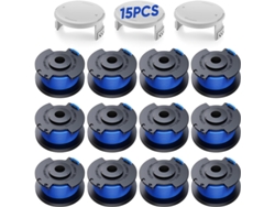 Paquete De 12 Carretes De Hilo Con 3 Tapas Para Desbrozadora Ryobi Ac14rl3a/ac14hca Henten Home