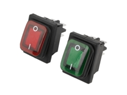 2026dz-conjunto 4interruptores Rocker Impermeables 4 Pines 2 Posiciones Luz Roja Verde On Off