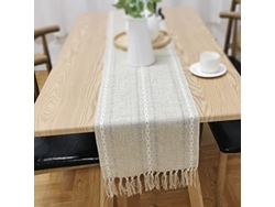 Juego de 6 manteles redondos blancos tejidos, con aislamiento térmico y fáciles de limpiar para decoración.