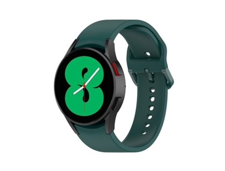 Correa de reloj inteligente para Samsung Galaxy Watch6/6 Classic JUNSUNMAY Correa de reloj ajustable de silicona de color sólido (verde oscuro)