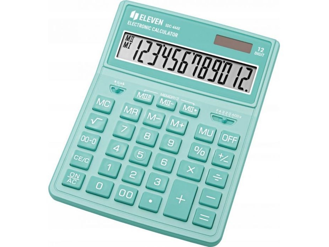 Calculadora Eleven Sdc444xrgnee Calculadora Sdc 444xrgne con pantalla verde de 12 dígitos