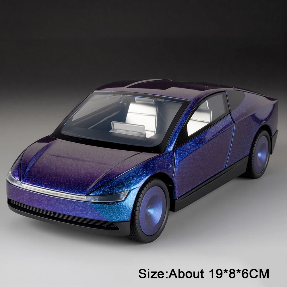 (Taxi robot con pendiente) Escala 1:24 - Modelo de coche en miniatura, carrocería de metal fundido a presión, puertas que se abren, alta fidelidad al original.