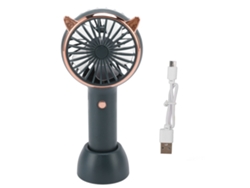 Ventilador de Mano con 3 Niveles, Recargable por USB, Verde MEOIRUERY