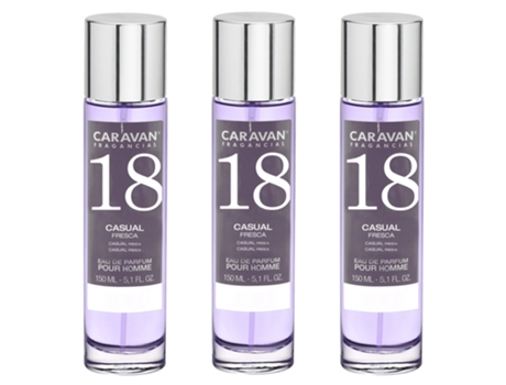 3x CARAVAN Perfume de Hombre Nº18 - 150ml