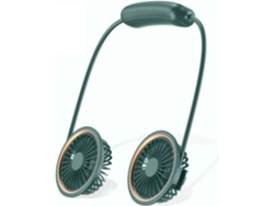 Ventilador De Cuello Portátil Mini Ventilador Escritorio Recargable Por Usb Con 3 Velocidades Y Luz