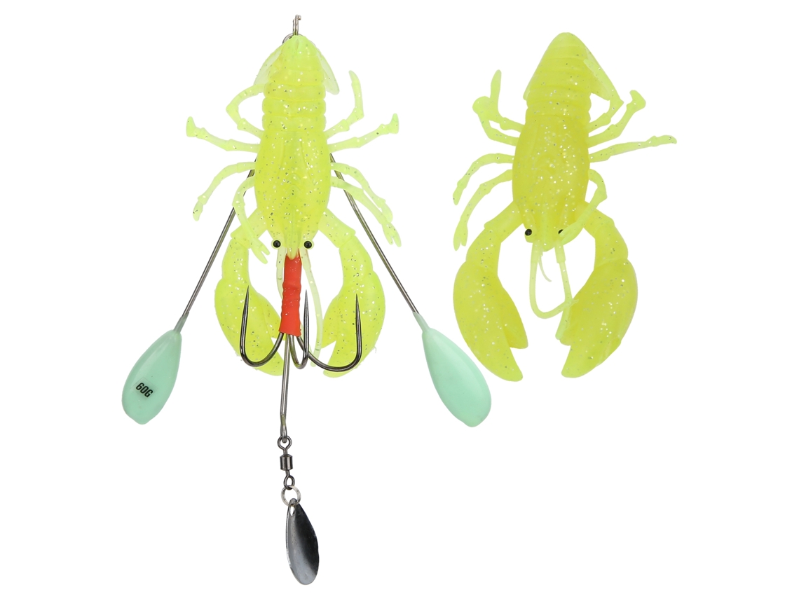 Cebo Artificial Grande Para Langosta, Ideal Para Pesca De Altura Con Arrastre - Accesorio De Pesca Amarillo