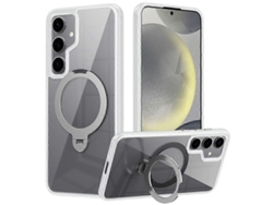 Funda Magnética Con Anillo Giratorio Y Soporte De Tpu Acrílico Transparente Para Samsung Galaxy S24