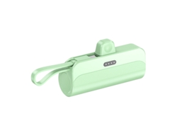 Powerbank Portátil 6000mAH 2 em 1 Type-C + Lightning M2 TEC M2-22 Verde Agua