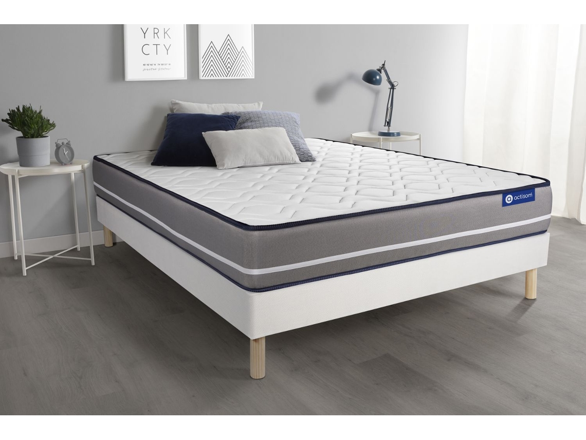 Somier Actimemo Pur Multiláminas Zonas ACTISOM Espuma con memoria Blanco (120x200)