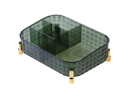 Organizador de maquillaje bandeja para perfumes verde (7x27x20cm) Kofihety