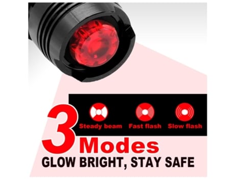 Luz trasera de bicicleta LED roja de 2 piezas, mini luces traseras de seguridad para bicicleta para monopatín, scooter para niños, soporte para MTB...