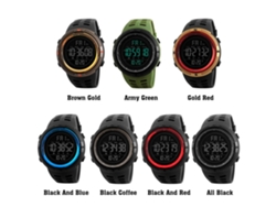 Reloj Deportivo Moment Beauty Para Hombre, Cronógrafo, Resistente Al Agua, Luminoso, Negro Y Rojo.