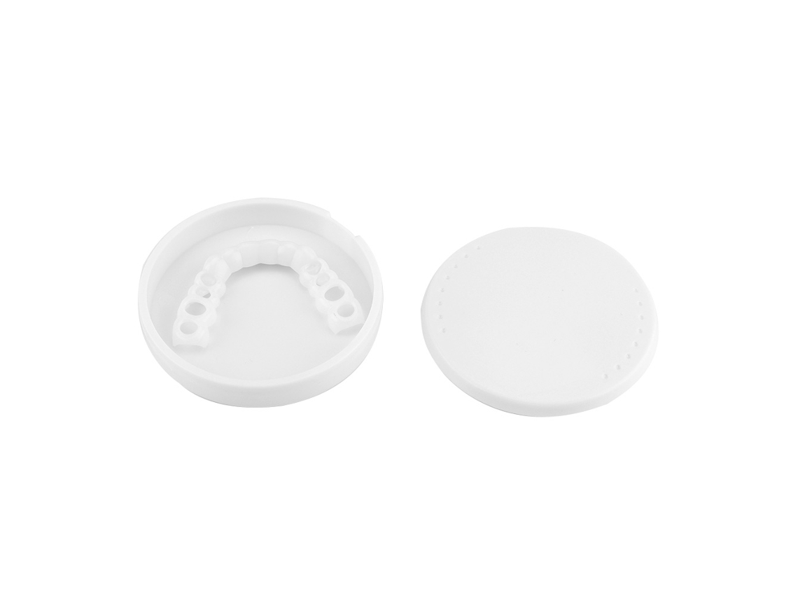 Capa De Dentes Falsos Brancos Cosméticos Com Caixa De Armazenamento Para Dentes Tortos, Manchados E Faltantes