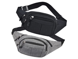 2026-linjou 2 Paquetes Bolsos Transversales Grandes, Billeteras Para Correr, Regalos Deportivos (gris Y Negro)