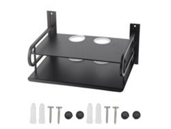 Estante flotante de pared de dos niveles para TV Box, router y reproductor de DVD.