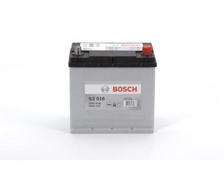 Batería De Coche BOSCH S3016 45Ah 300 A + Derecha, 219x135x225 mm