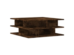 Maison Exclusive - Mesa De Centro Madera De Ingeniería Roble Ahumado 70x70x29 Cm