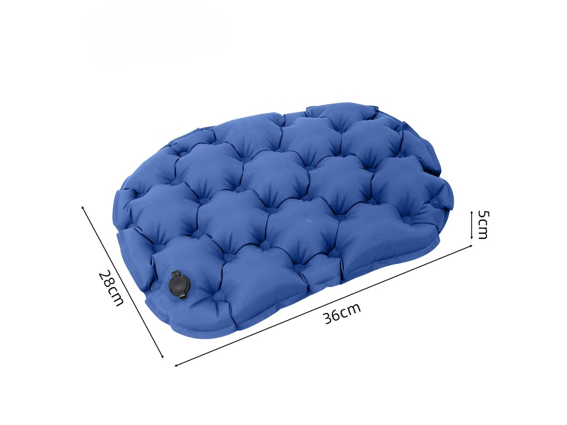Cojín De Asiento Inflable Plegable, Impermeable/reforzado, Adecuado Para Acampar Al Aire Libre Y Para La Oficina (azul). Czhhmart