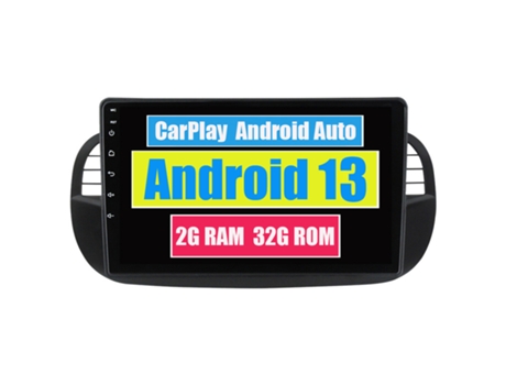 Autoradio Multimedia ROVERONE para Fiat 500 2007 - 2015 CarPlay Android Coche Radio Bluetooth Navegación