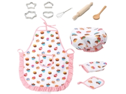 -accesorios De Cocina Para Niñas Juego Interactivo De Cocina Con Delantal Gorro Y Guantes Juguetes Infantiles