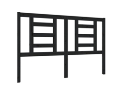 Maison Exclusive - Cabecero De Cama Madera Maciza De Pino Negro 146x4x100 Cm