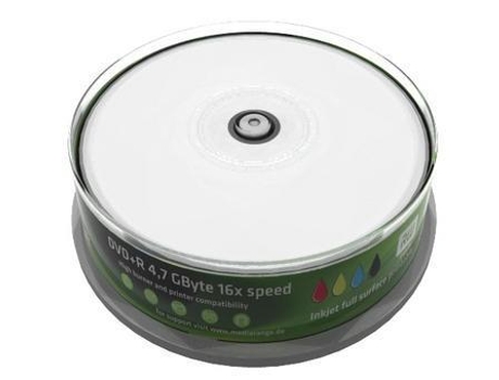 Dvd+R 4.7Gb 16X Tarta Imprimible 25 Unidades Mediarange